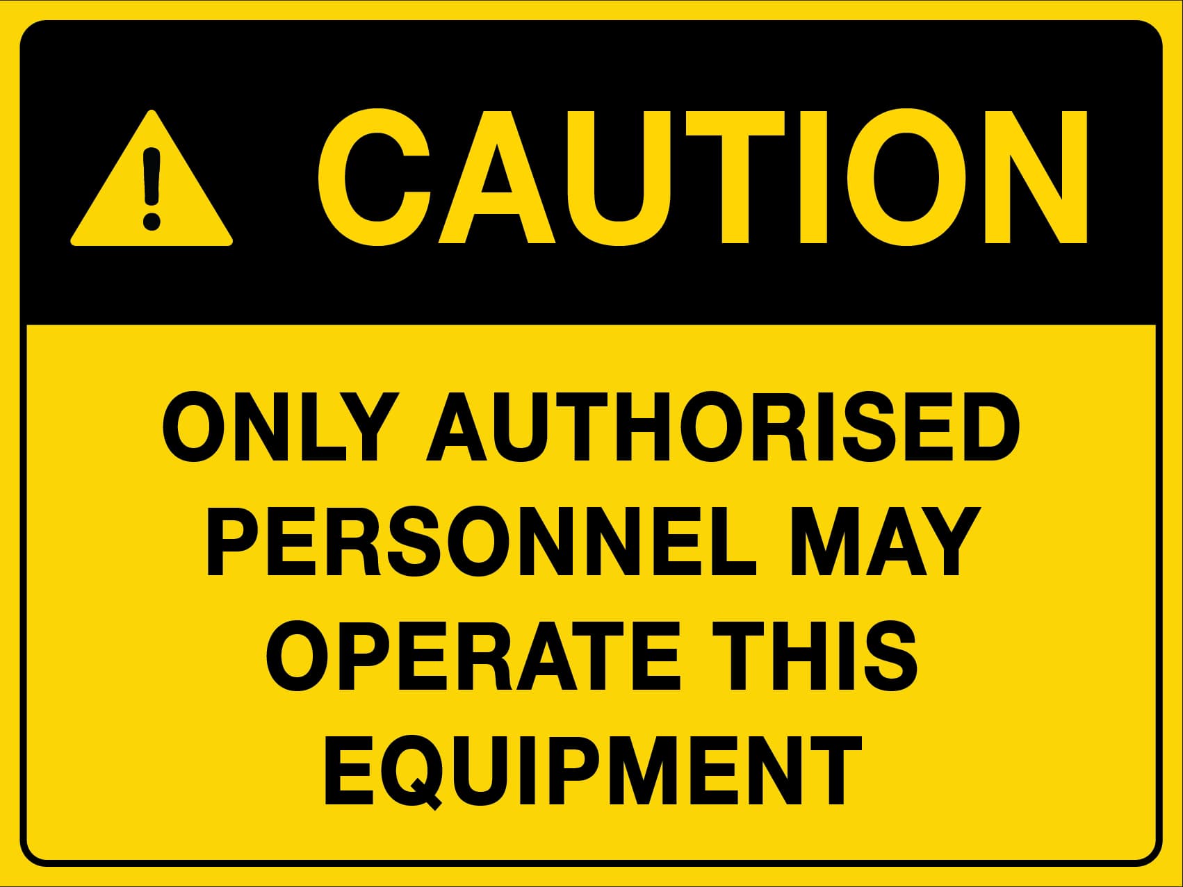 Safety and compliance signage sample