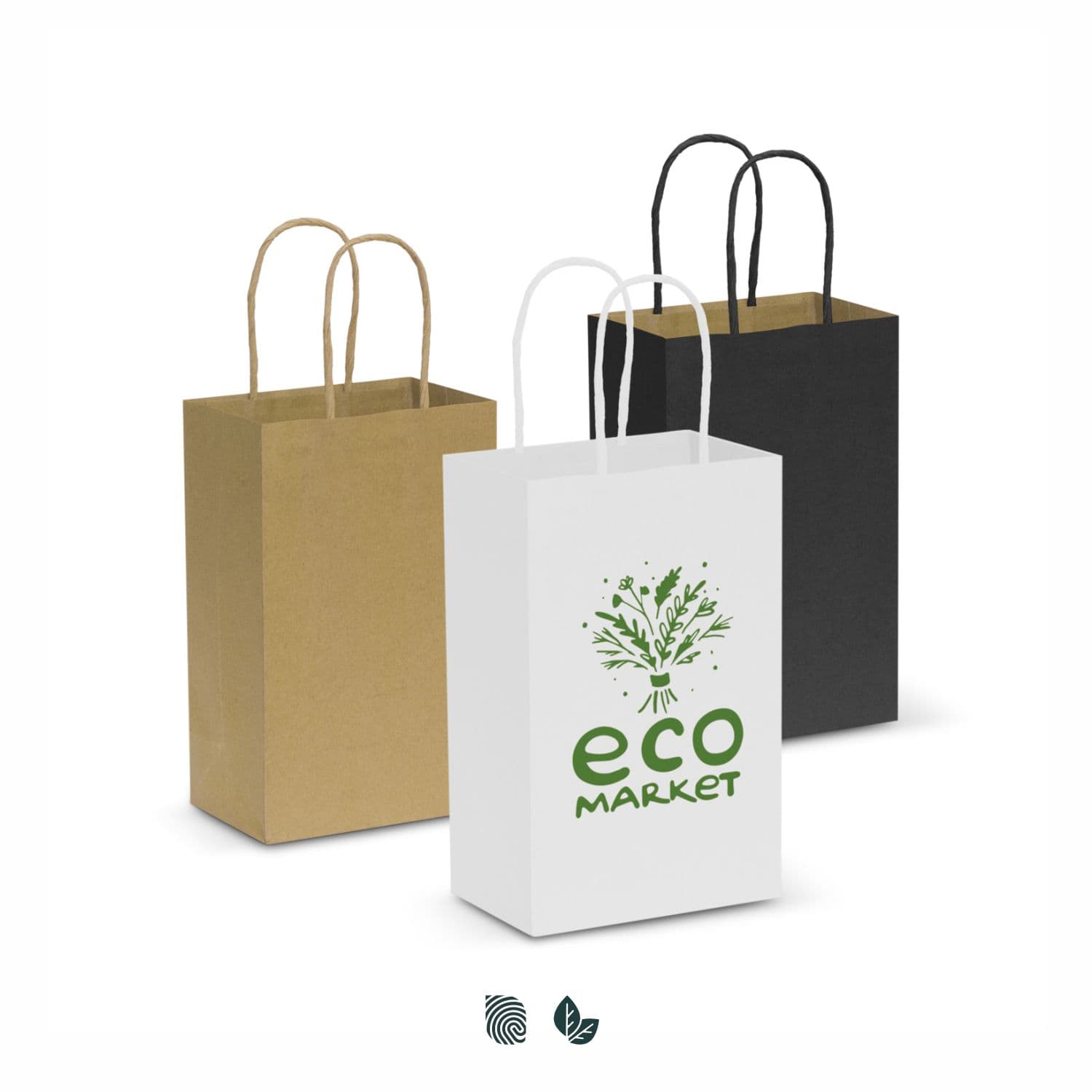 Branded paper gift bags, custom printed
