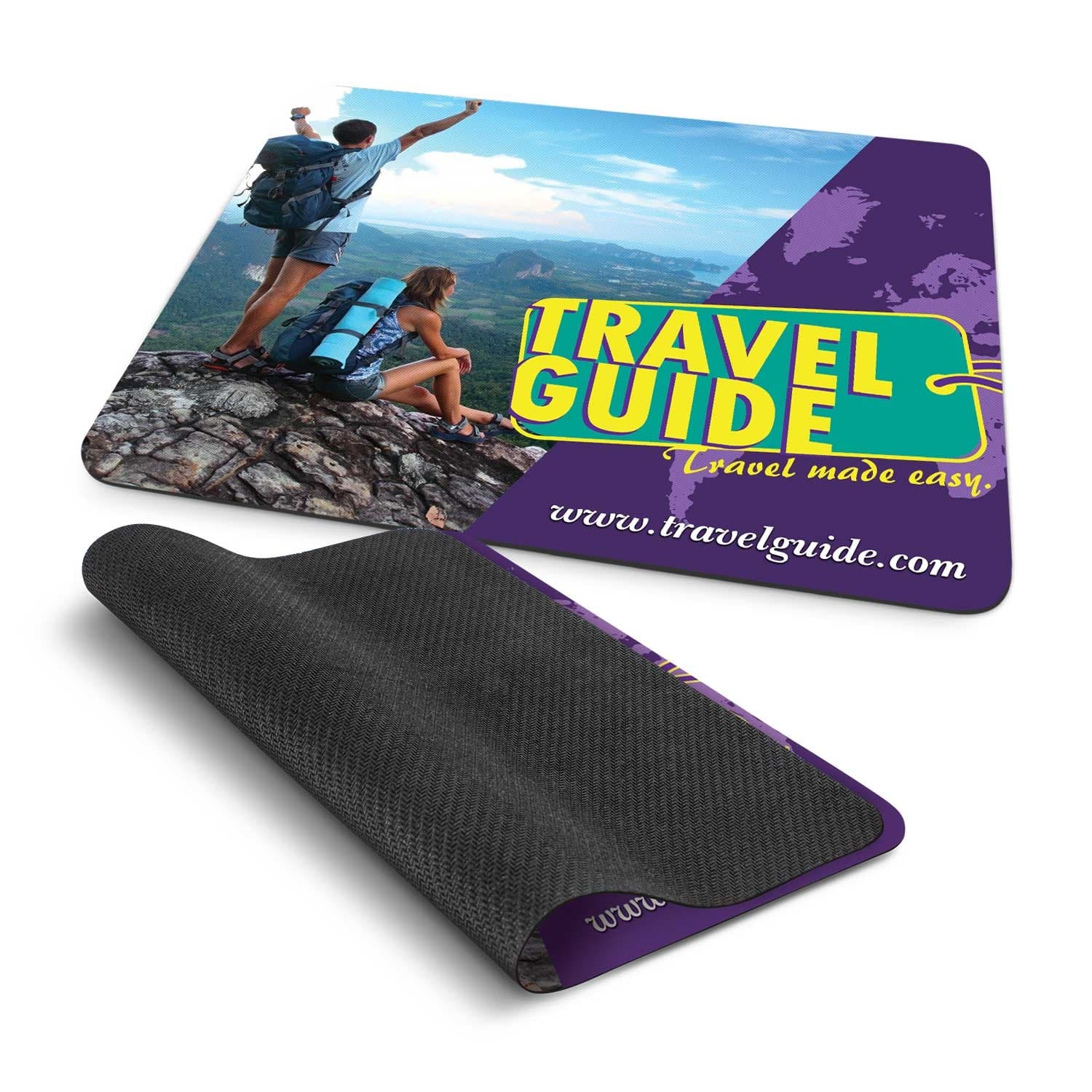 Branded mouse pad with full-colour logo print